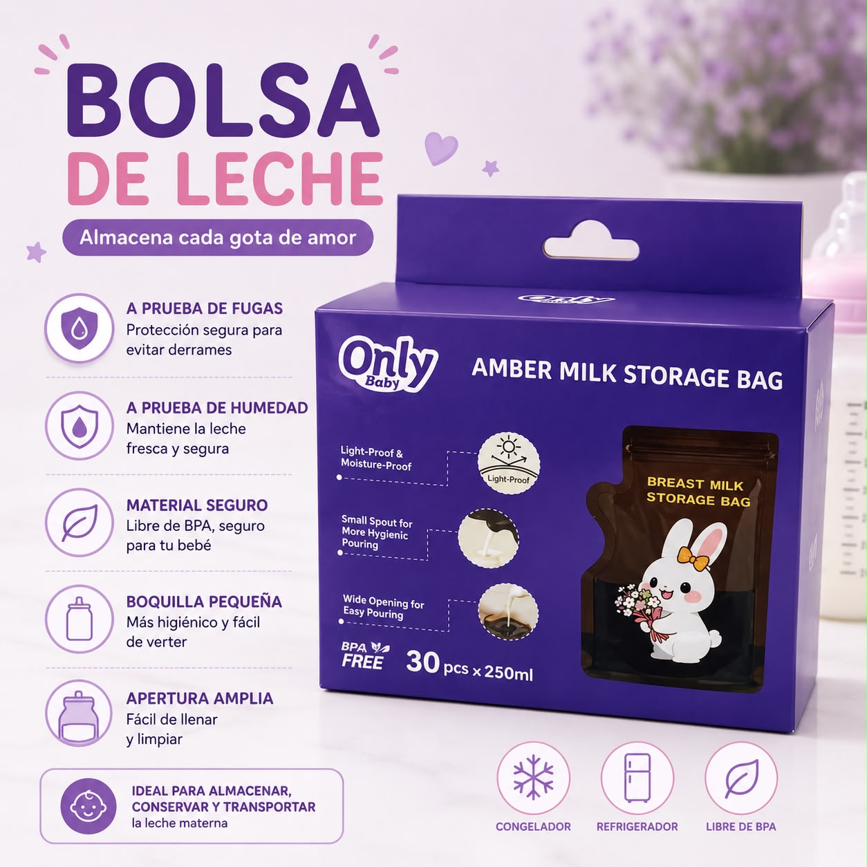 Bolsa de Leche Materna Only Baby