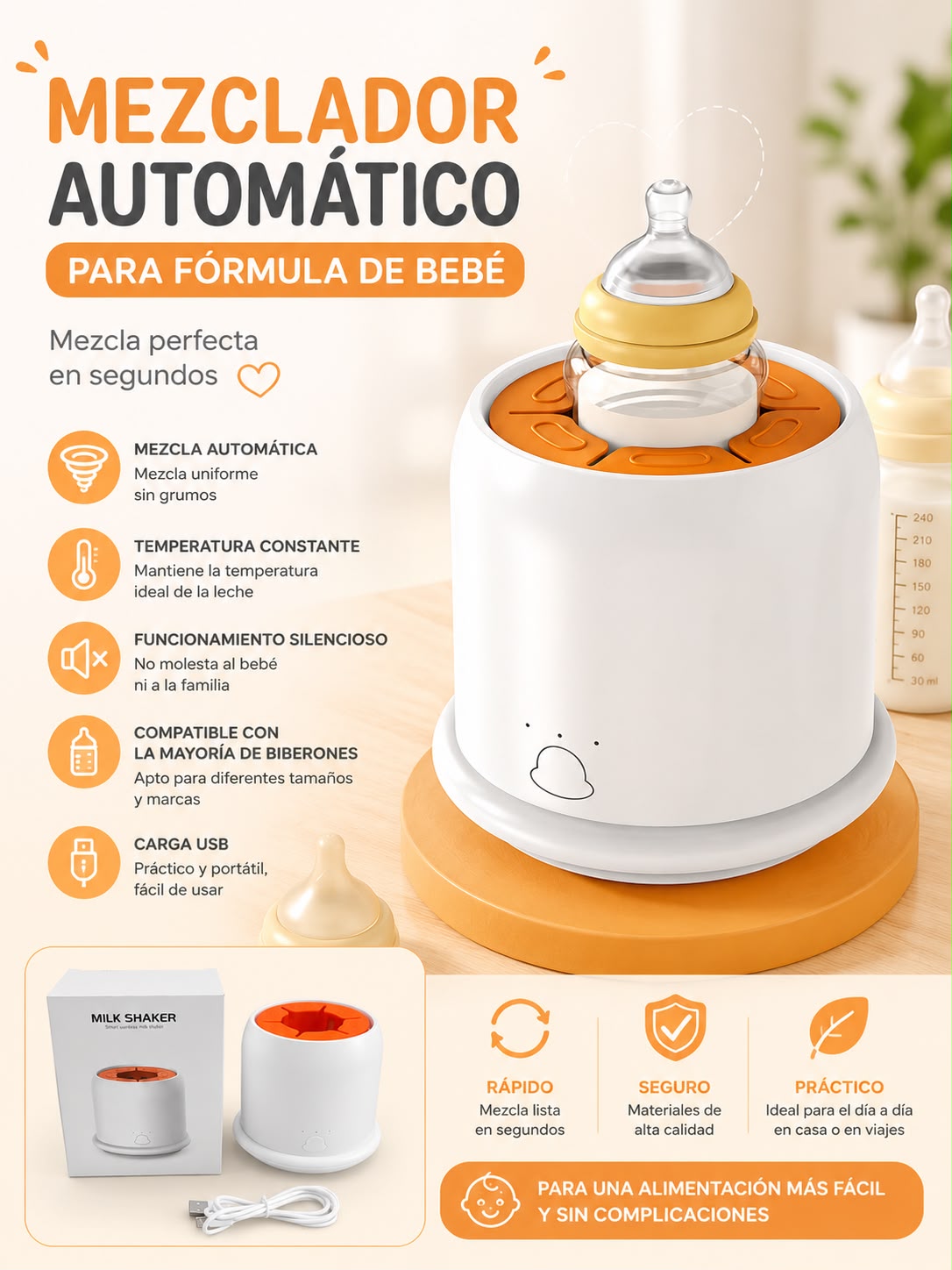 Mezclador Automático para Fórmula de Bebé