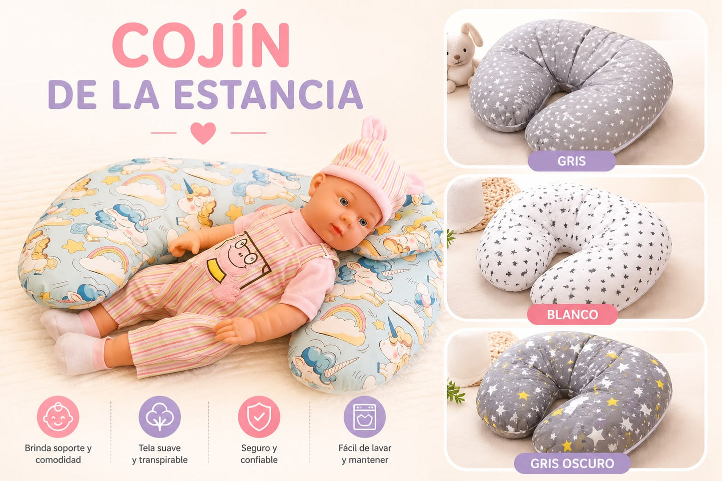 Cojín de Lactancia + Almohadita