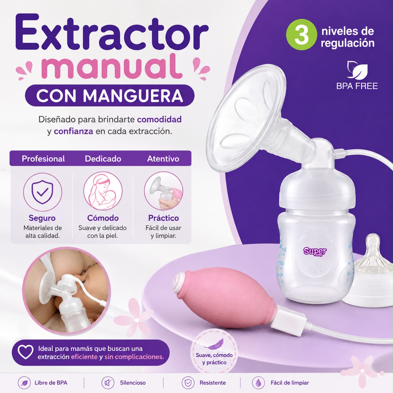 Extractor Manual con Manguera Super Baby