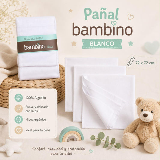 Set 3 Pañal blanco