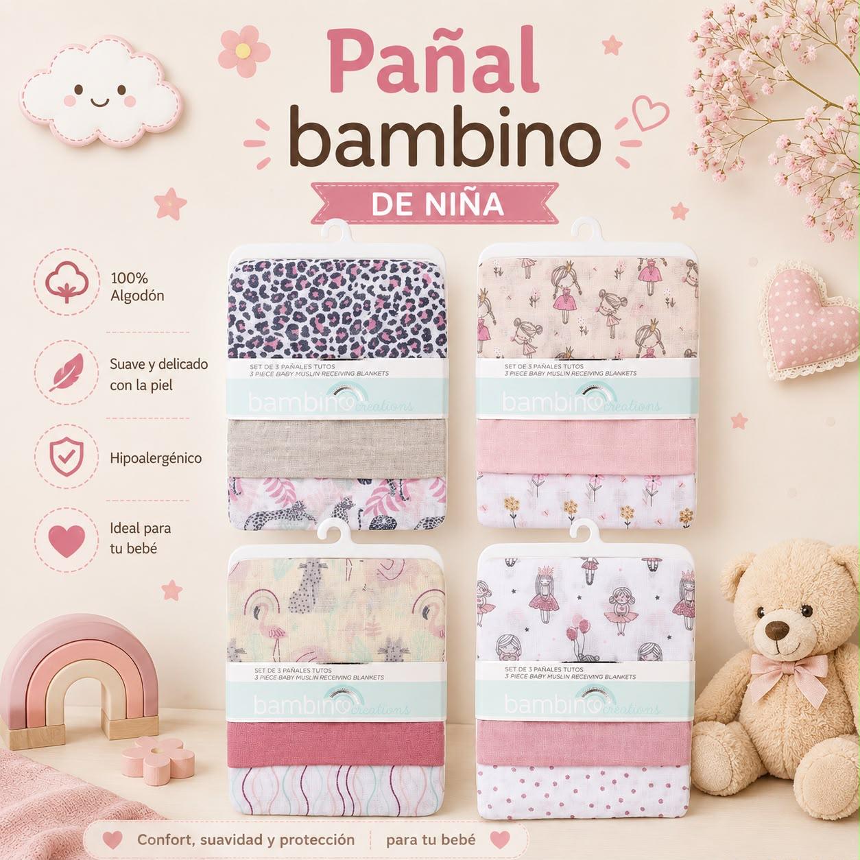 Set 3 pañal niña