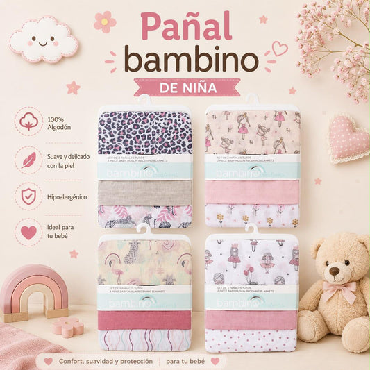 Set 3 pañal niña