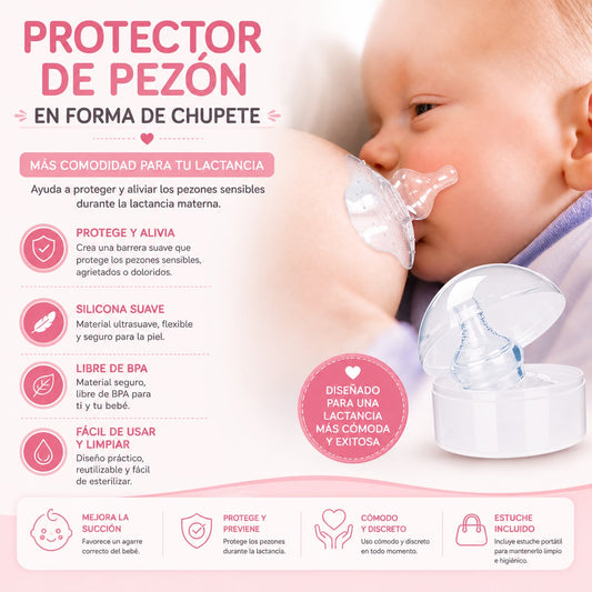 Protector de pezon en forma de chupete