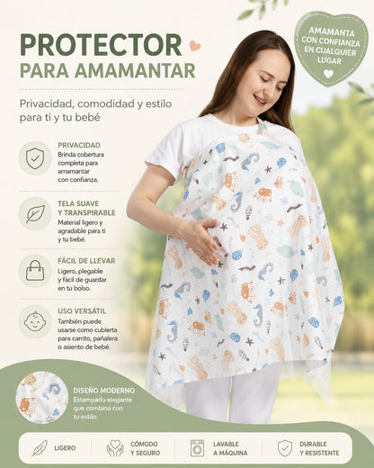 Protector para Amamantar y Mosquitero para Coche de Bebé