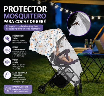 Protector para Amamantar y Mosquitero para Coche de Bebé