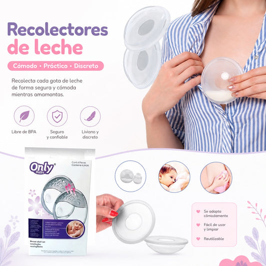 Recolectores de Leche Materna Only Baby – Pack de 2