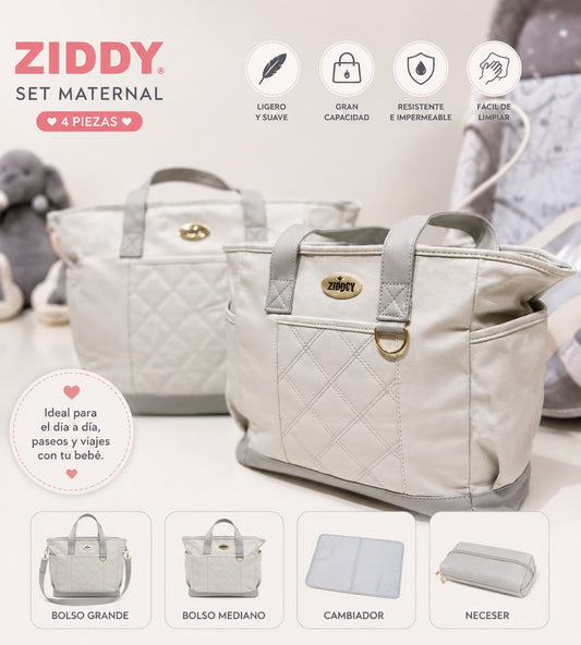 Set de 2 bolsos maternal Gris