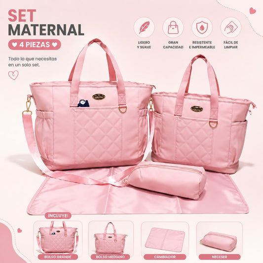 Set de 2 bolsos maternal Rosa