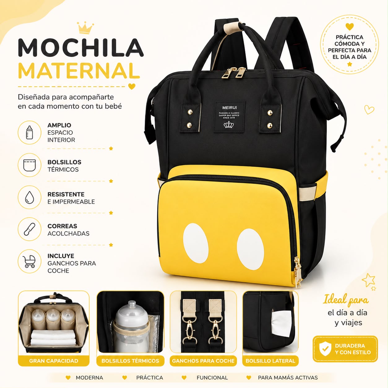 Mochila Disney amarillo