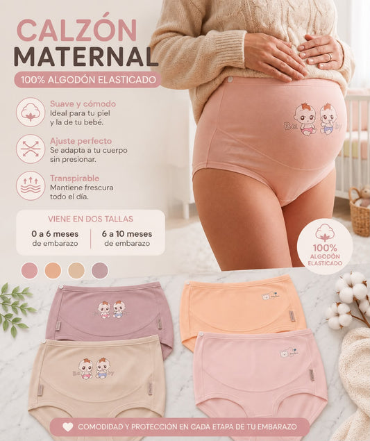 Calzon maternal elastico algodon