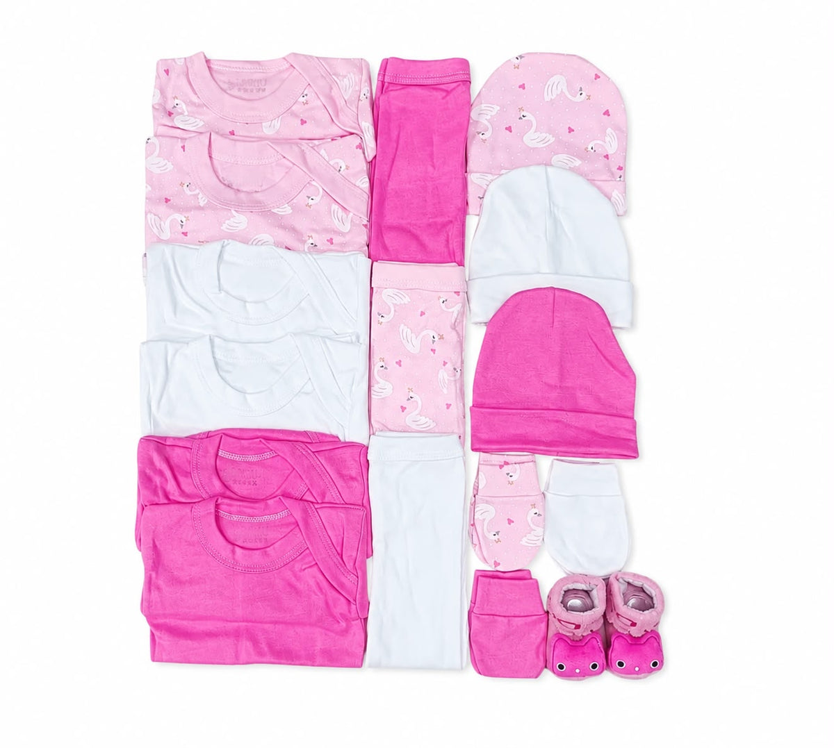 Set Ajuar Nacimiento Bebé Algodón Hipoalergenico Cisne