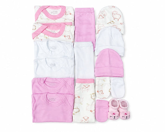 Set Ajuar Nacimiento Bebé Algodón Hipoalergenico Ovejas
